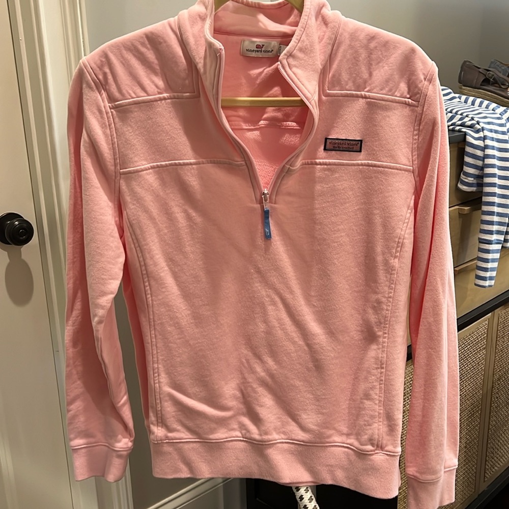 Women’s Vineyard Vines, pink, half zip pull over